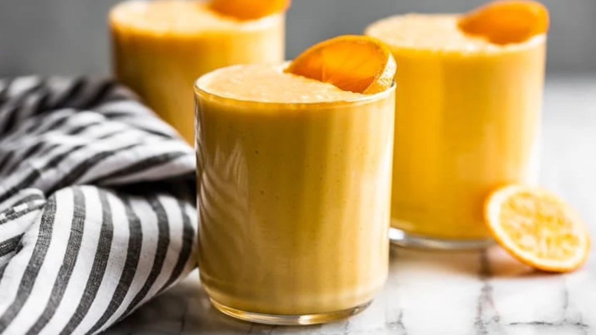 Smoothie cam sữa dừa