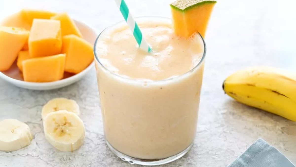 Smoothie dưa lưới chuối