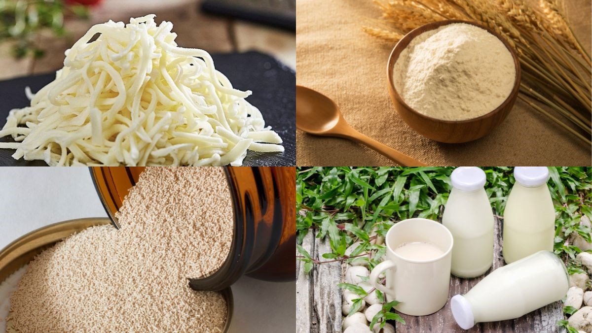 Nguyên liệu món ăn bánh hotteok phô mai