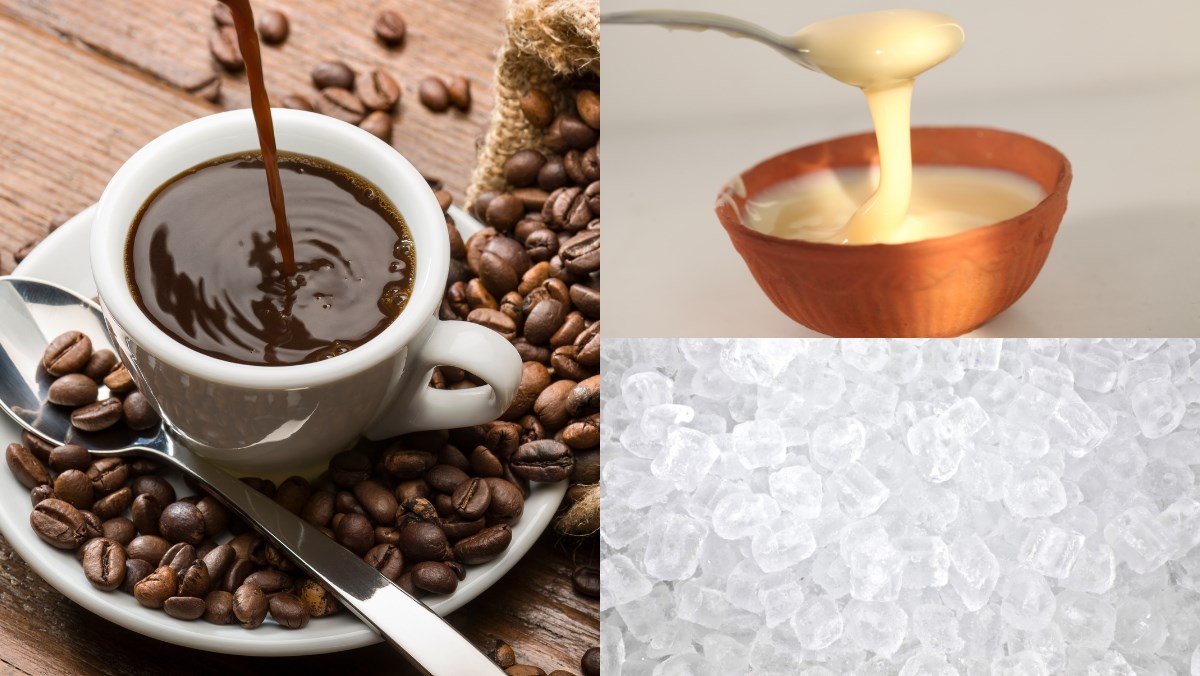 Nguyên liệu món ăn công thức pha cà phê nâu đá