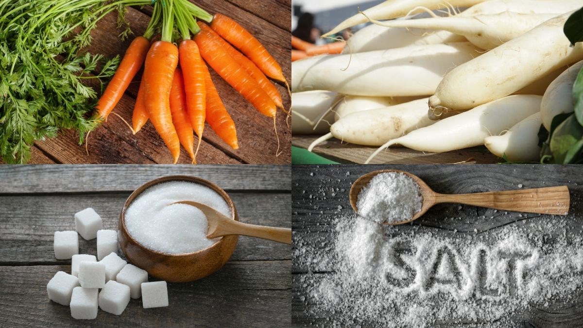Nguyên liệu món ăn đồ chua bánh mì
