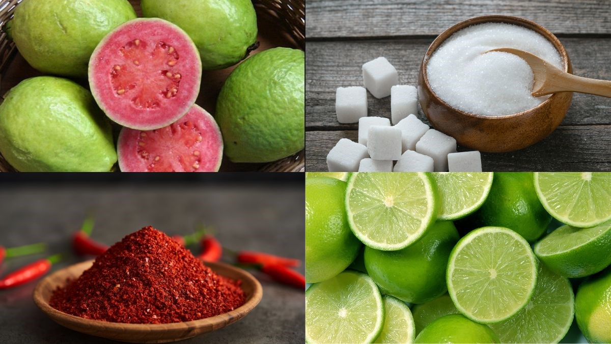 Nguyên liệu món ăn ổi sấy dẻo