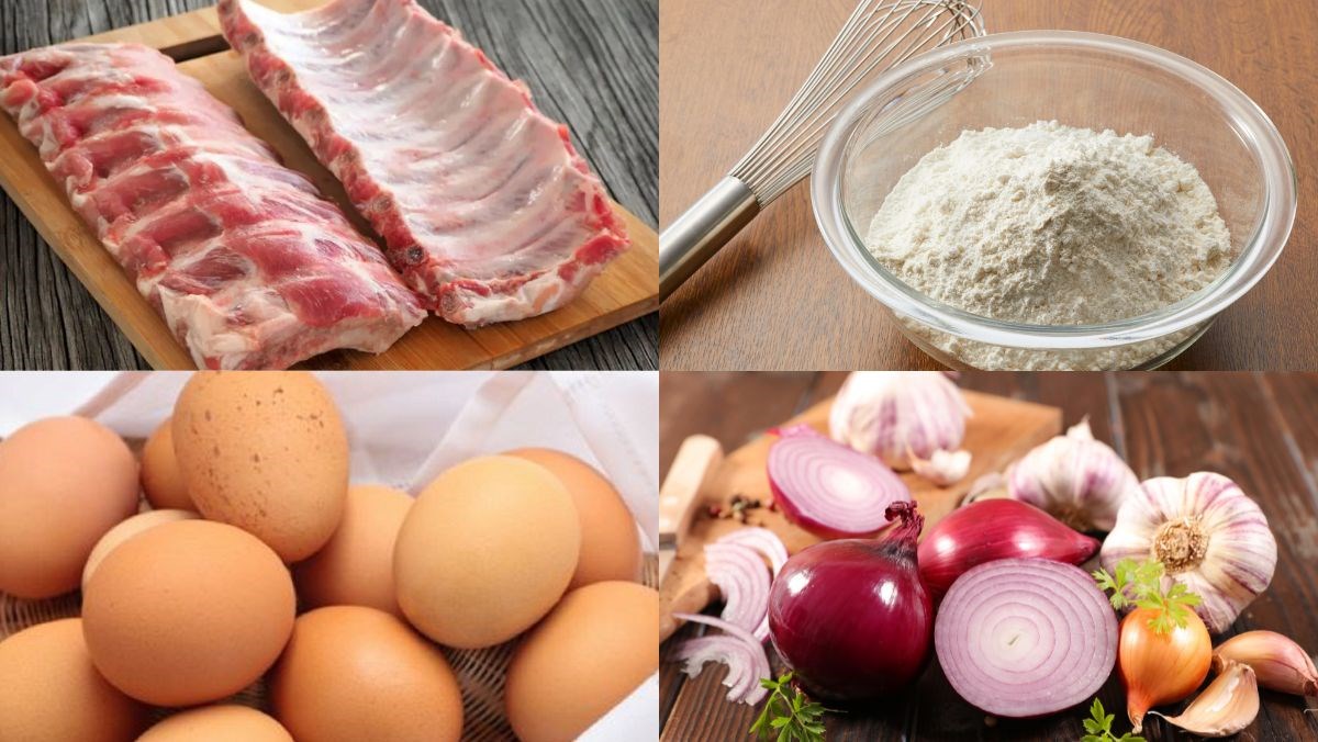 Nguyên liệu món ăn sườn kinh đô