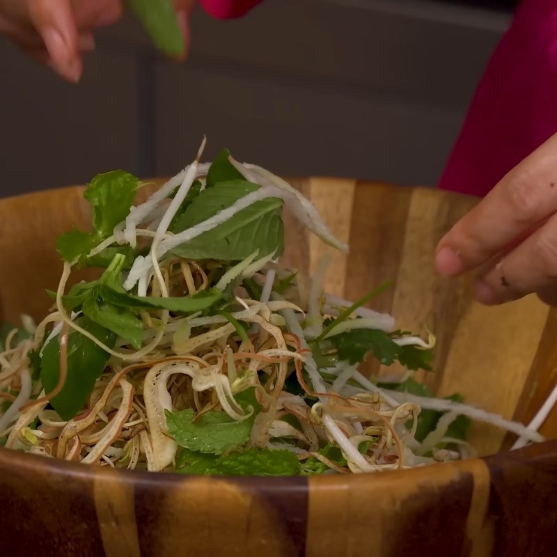 Bước 3 Chuẩn bị rau ăn kèm Cơm hến