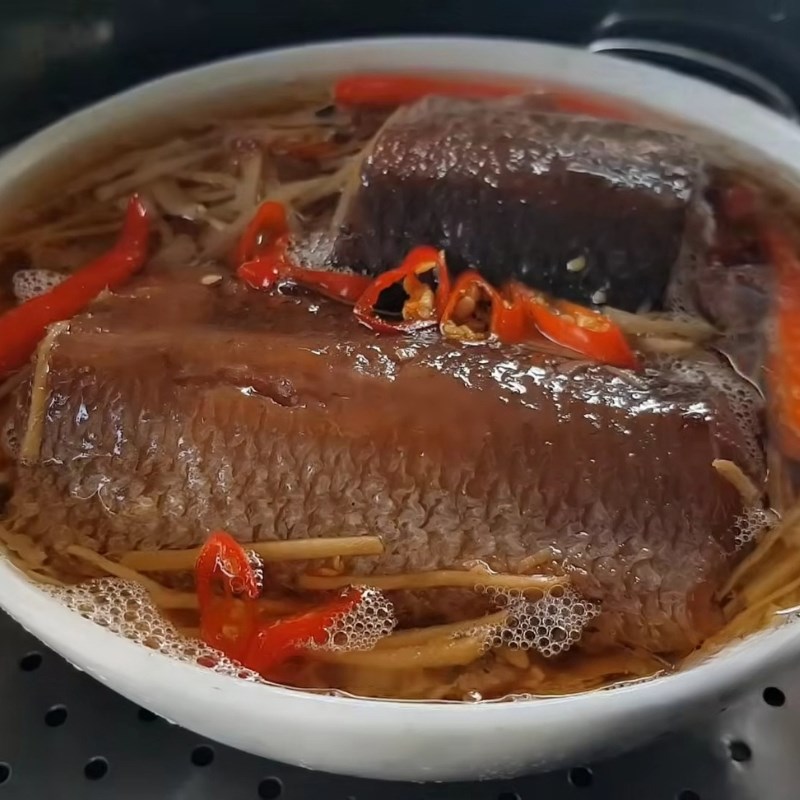Bước 5 Chưng mắm Mắm cá lóc chưng thịt ba rọi
