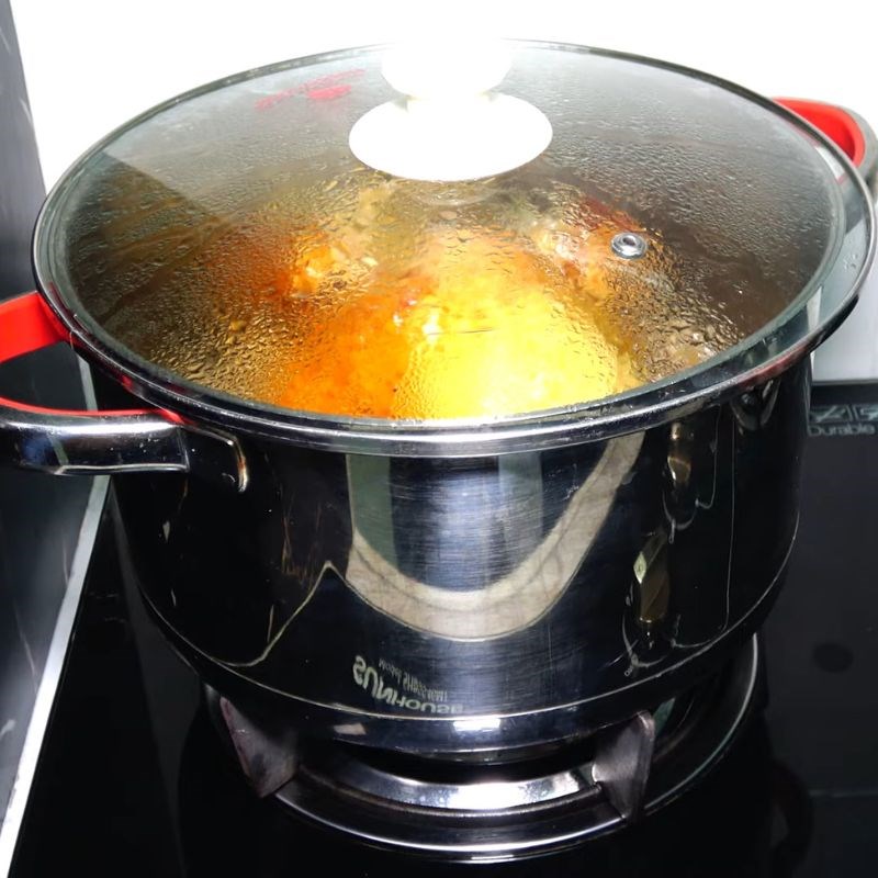 Bước 3 Hấp gà Gà hấp xì dầu