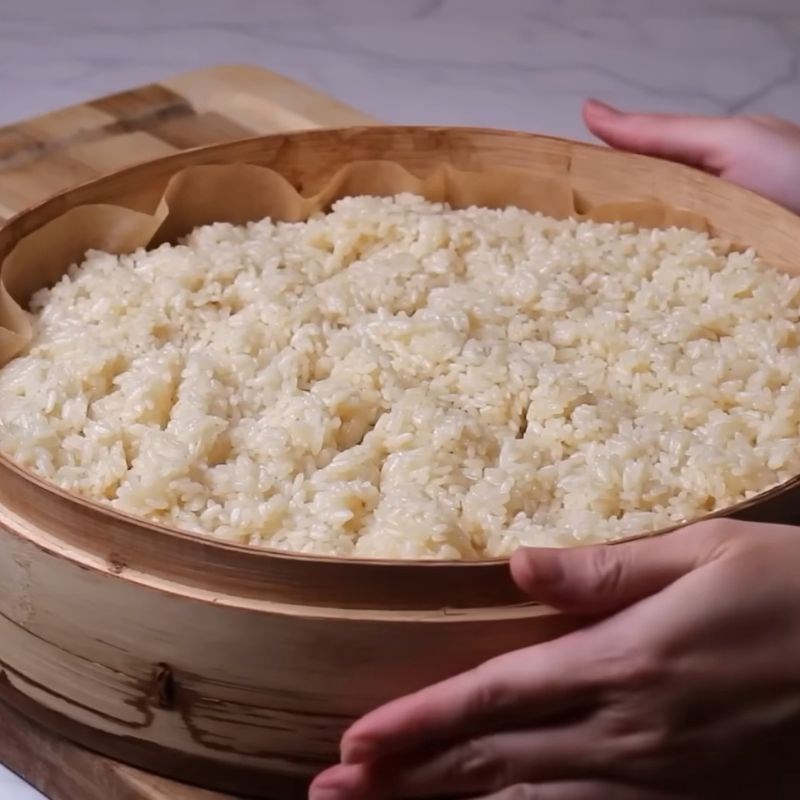 Bước 7 Hấp xôi Xôi chim cút