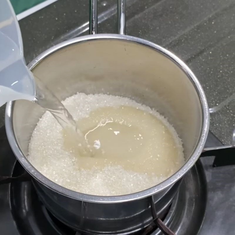 Bước 1 Nấu nước ngâm giấm đường Đồ chua bánh mì