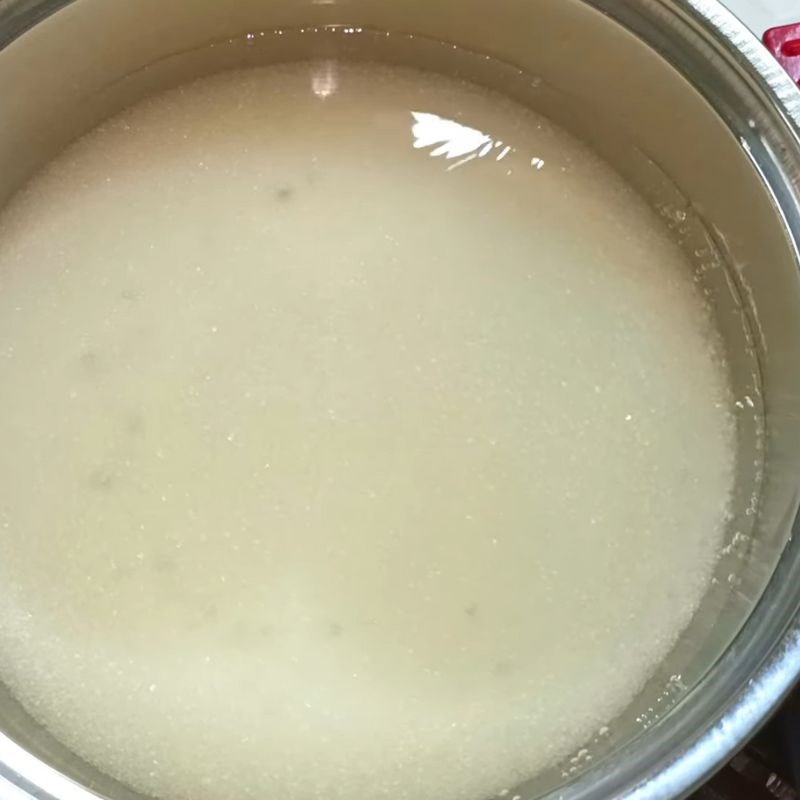 Bước 2 Nấu tan đường Nước đường