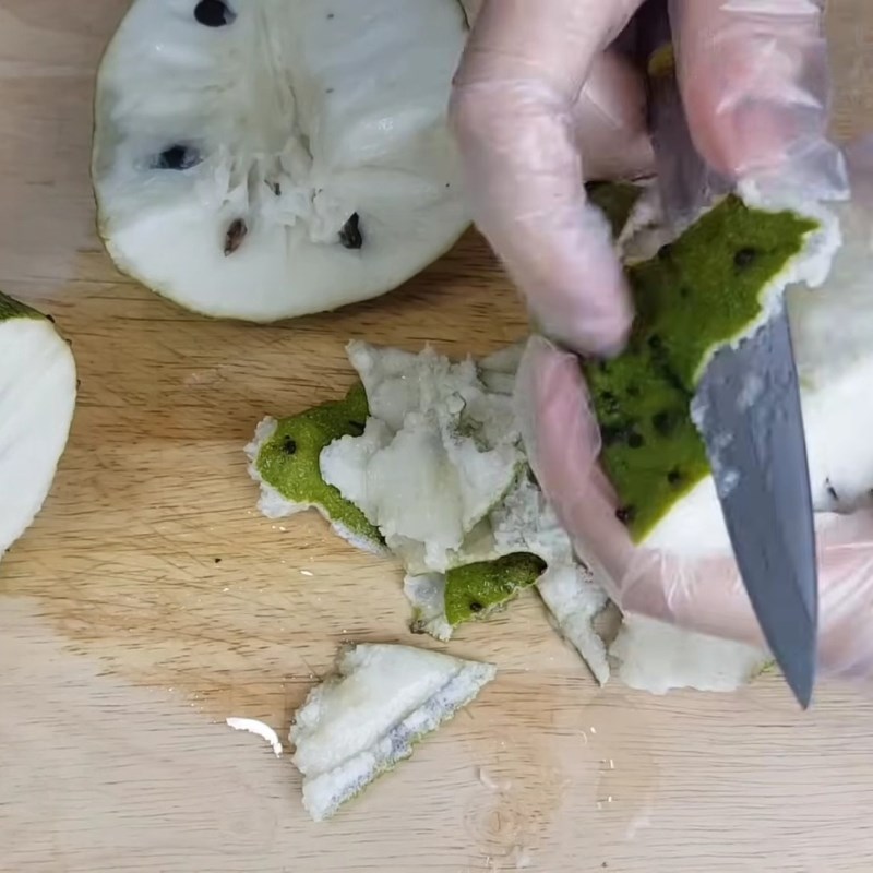 Bước 1 Ngâm mãng cầu Trà mãng cầu