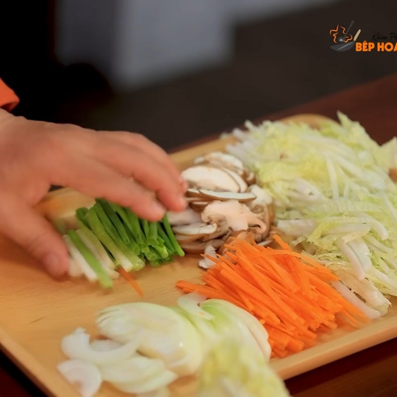 Bước 2 Sơ chế nguyên liệu Mì trường thọ