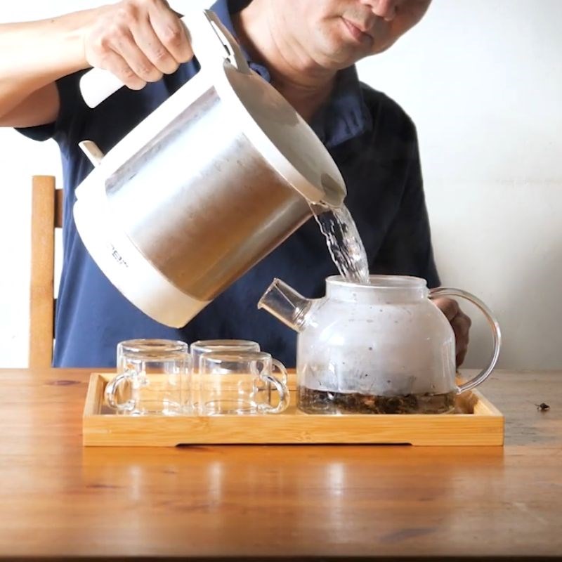 Bước 1 Sơ chế nhân trần Nước nhân trần