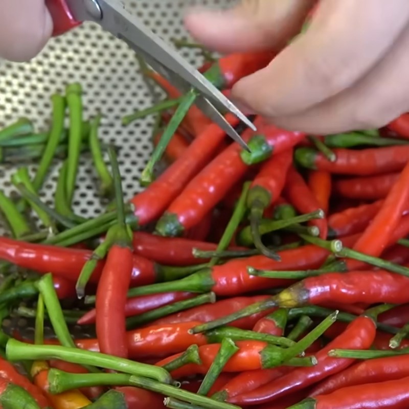 Bước 1 Sơ chế ớt Ớt chưng Hồ Nam
