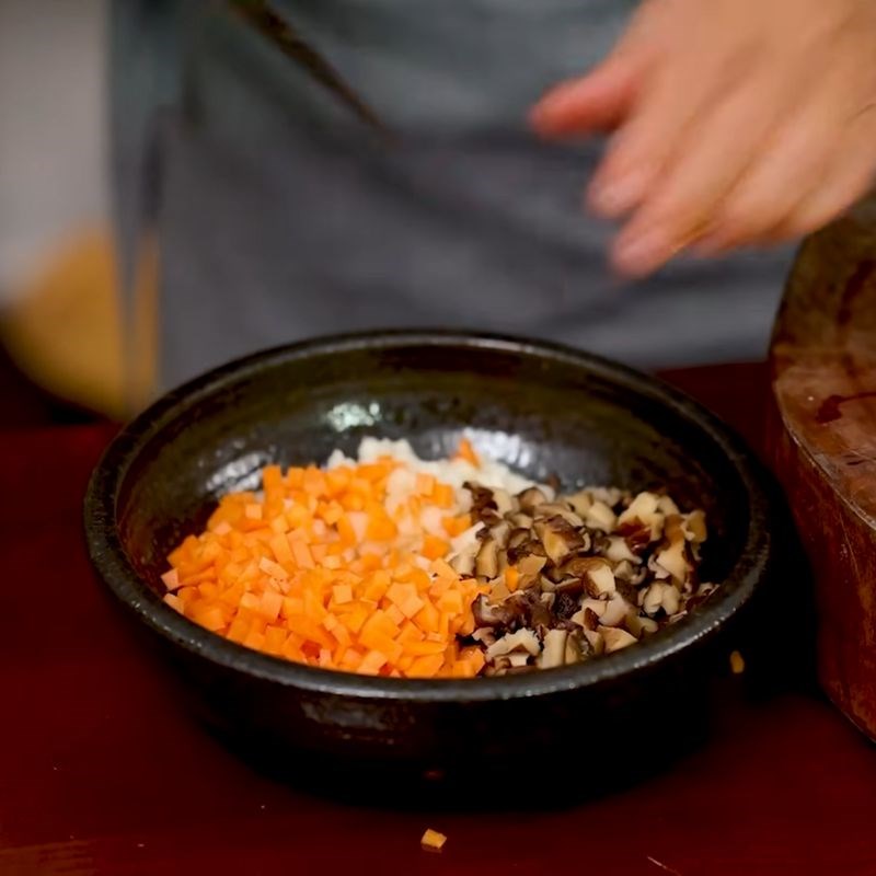 Bước 1 Sơ chế rau củ và tôm Chả giò Quảng Đông