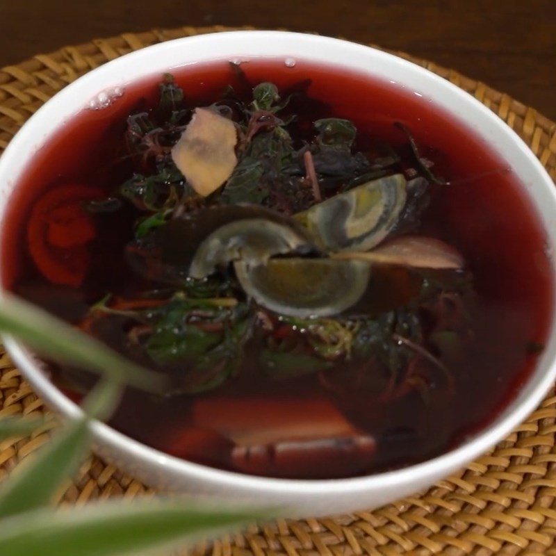 Bước 3 Thành phẩm Canh rau dền trứng bắc thảo