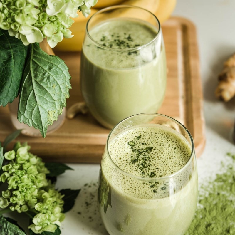 Bước 2 Thành phẩm Smoothie vani matcha