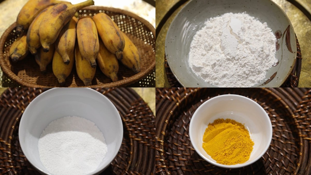 Nguyên liệu món ăn cách làm bánh chuối chiên bằng bột mì