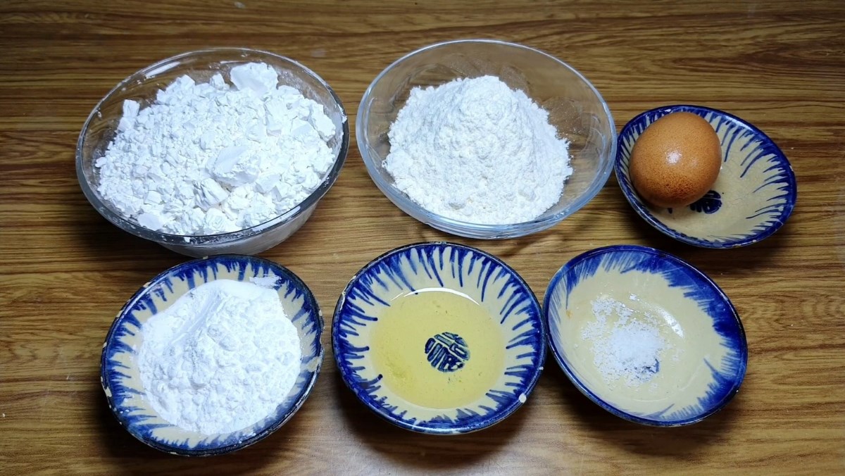 Nguyên liệu món ăn tự làm bánh tráng rế