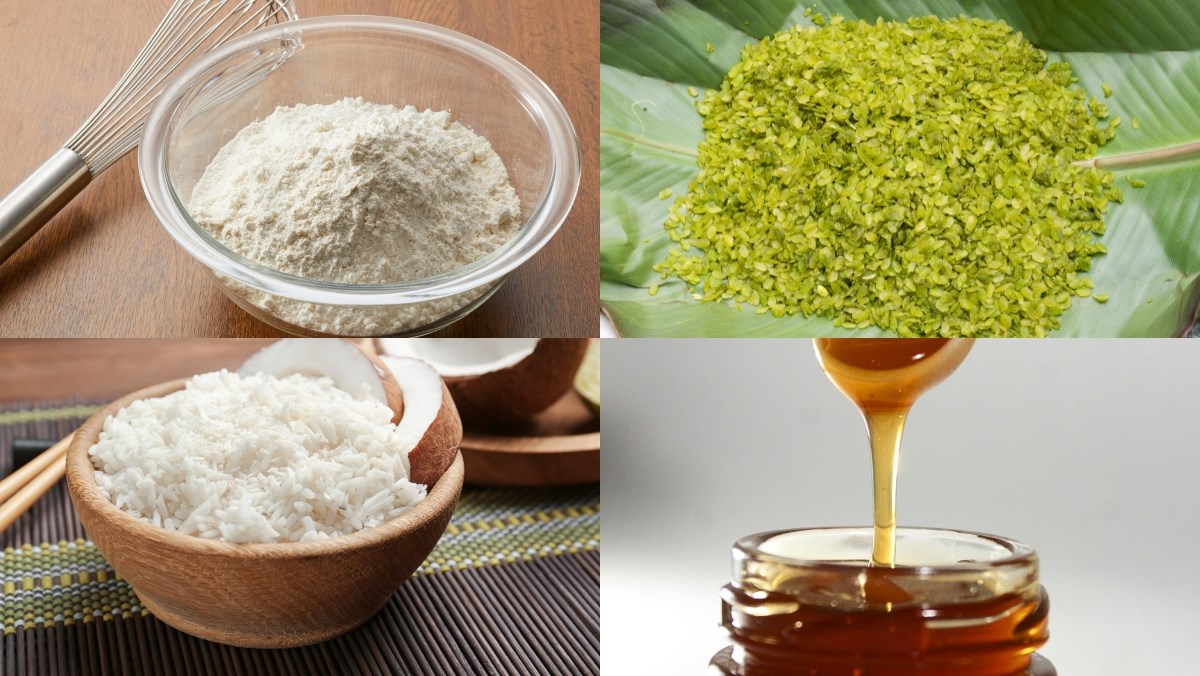 Nguyên liệu món ăn cách làm bánh trung thu cốm dừa