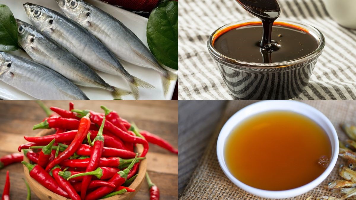 Nguyên liệu món ăn cá nục kho mật mía