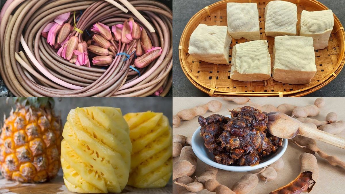 Nguyên liệu món ăn canh chua bông súng