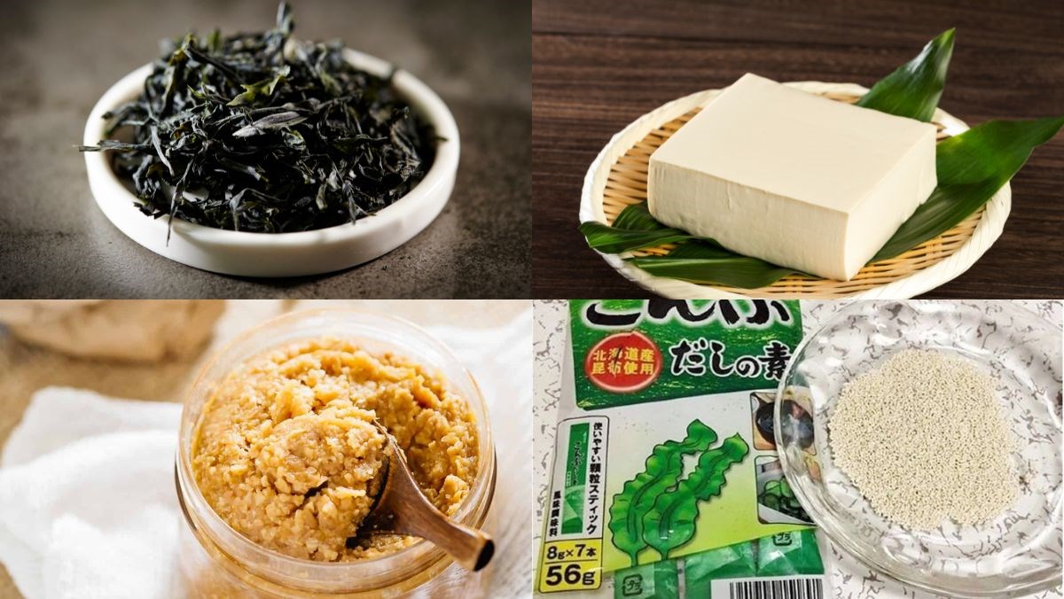 Nguyên liệu món ăn canh miso rong biển