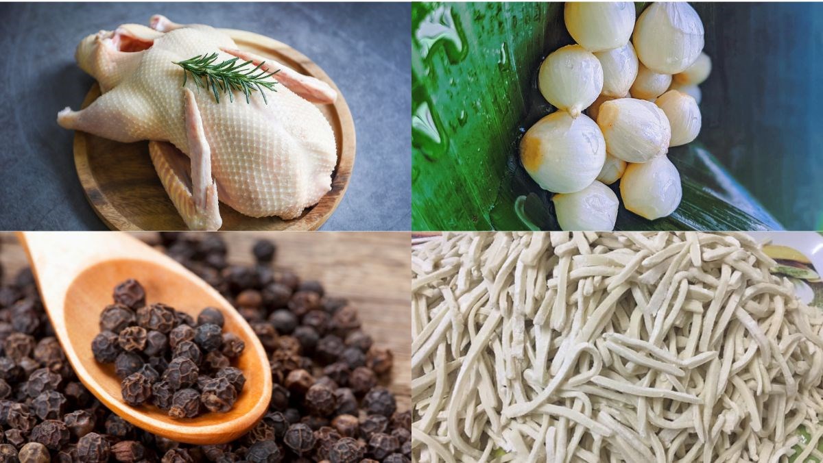Nguyên liệu món ăn cháo bột vịt