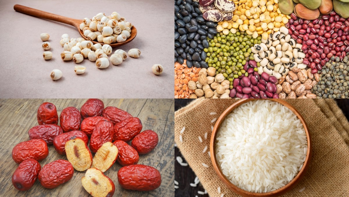 Nguyên liệu món ăn tự nấu cháo sen bát bảo