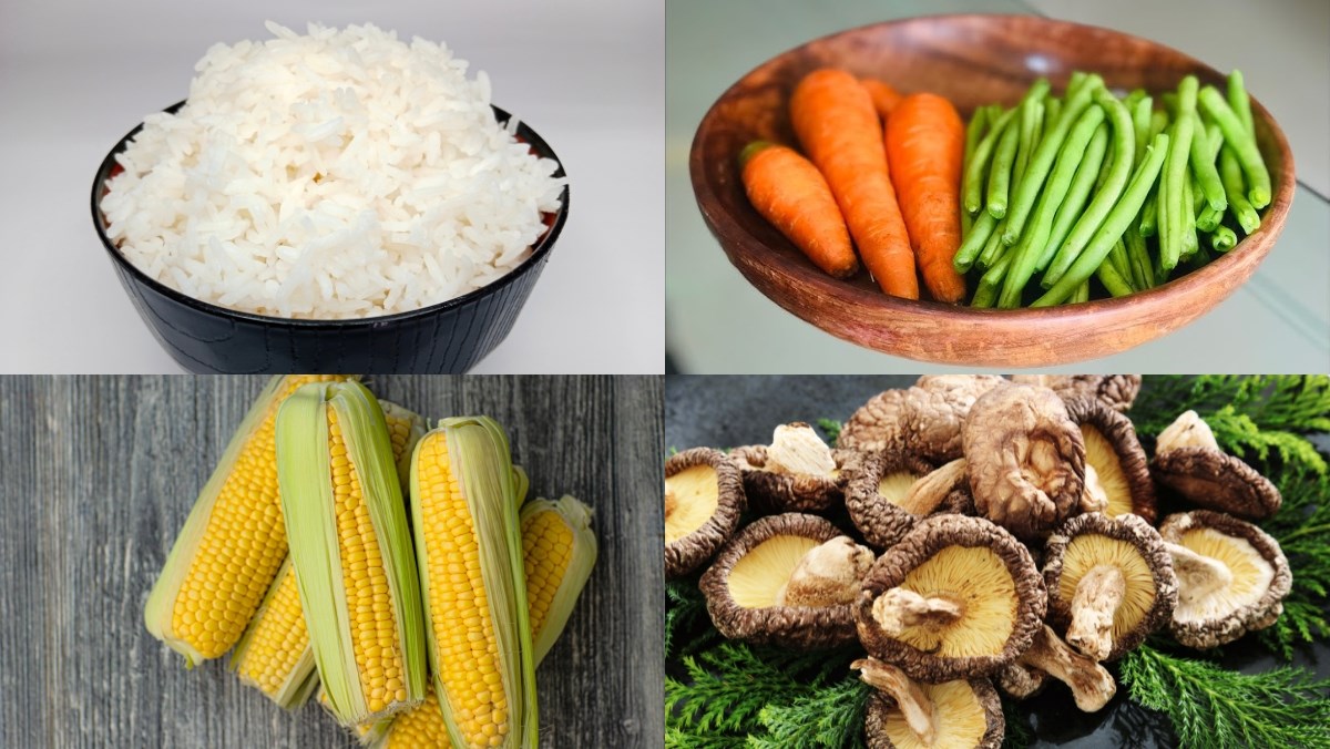 Nguyên liệu món ăn cách làm cơm chay thập cẩm