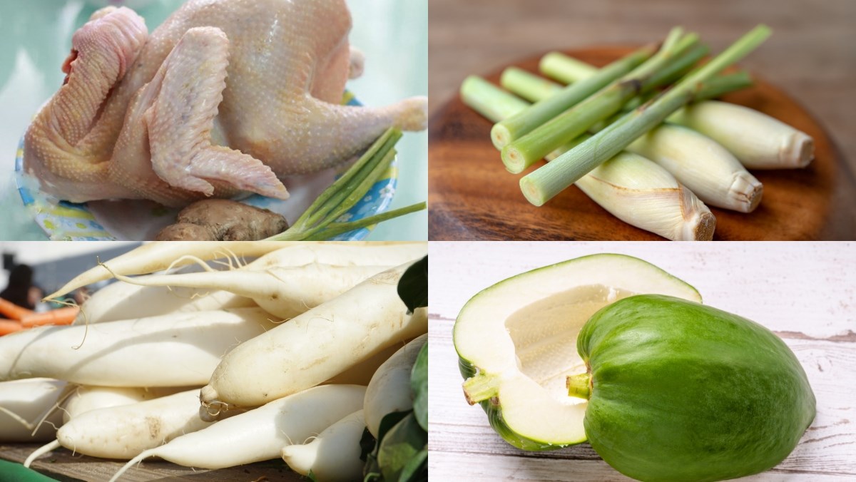 Nguyên liệu món ăn cách nấu gà hầm sả miền tây