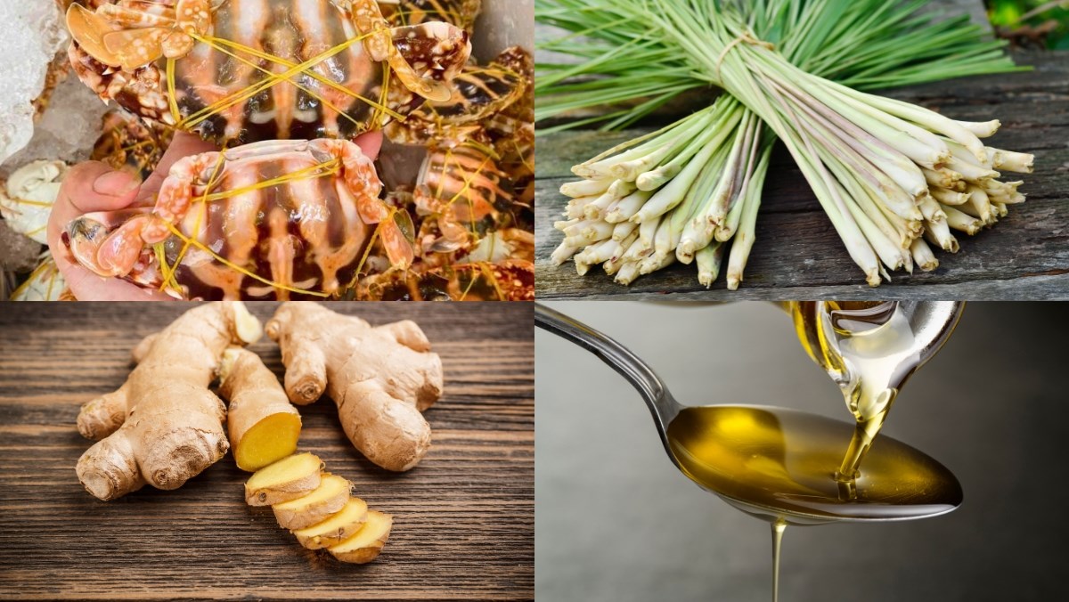 Nguyên liệu món ăn cách làm ghẹ hấp sả