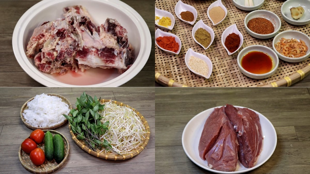 Nguyên liệu món ăn cách nấu hủ tiếu sa tế nai