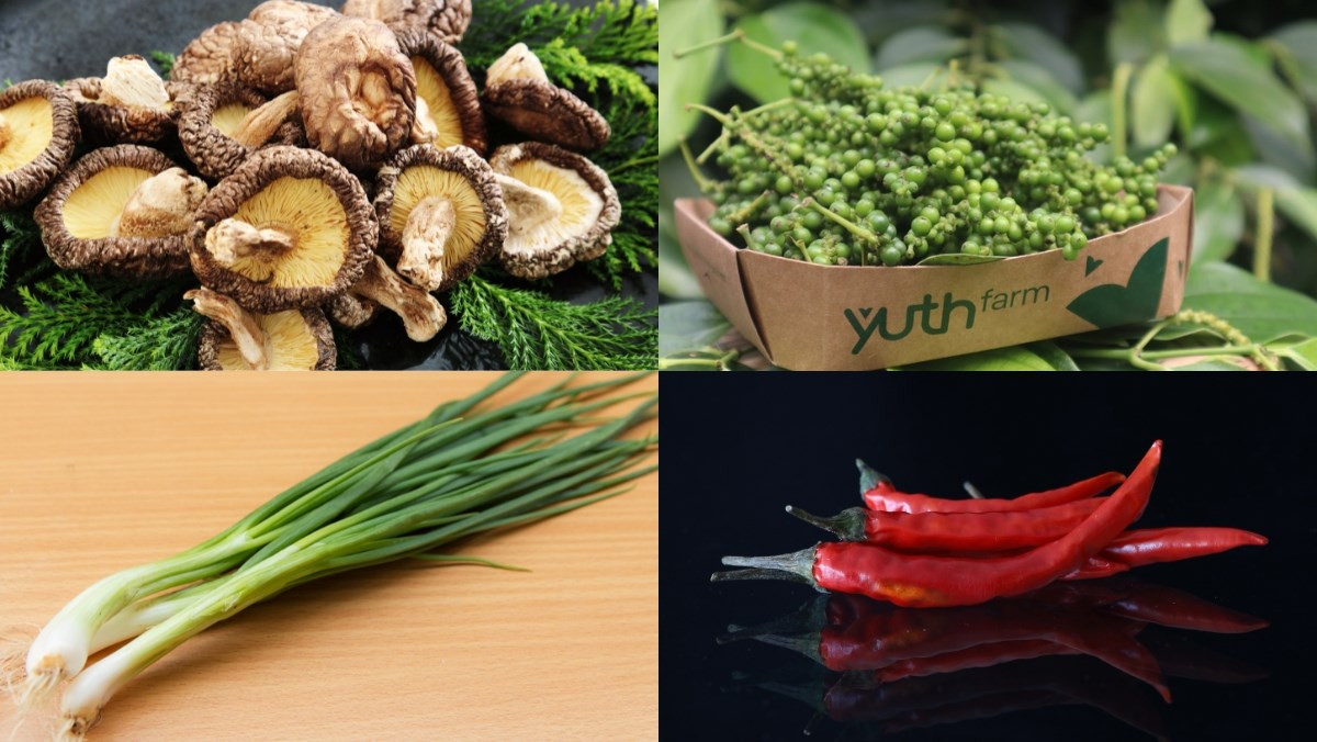 Nguyên liệu món ăn cách làm nấm đông cô kho tiêu