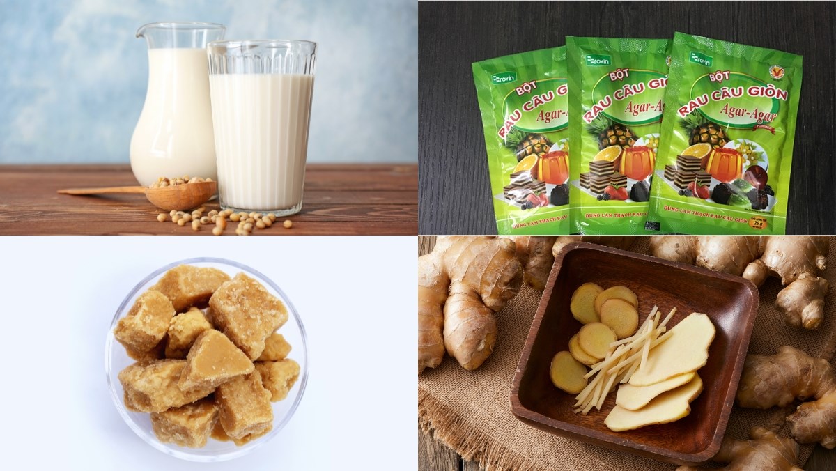 Nguyên liệu món ăn cách làm tàu hũ bằng sữa đậu nành