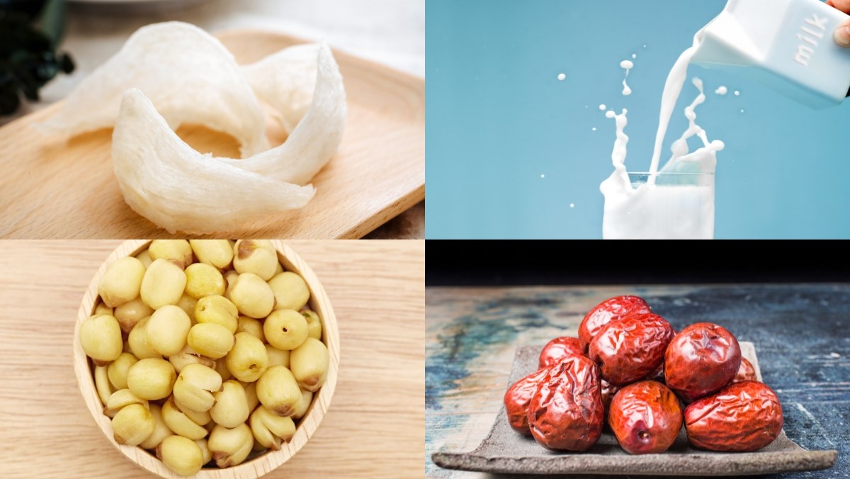 Nguyên liệu món ăn cách làm yến chưng sữa tươi