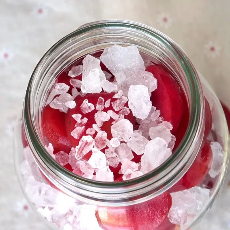 Bước 2 Cách ngâm mận với đường phèn Mận ngâm đường phèn