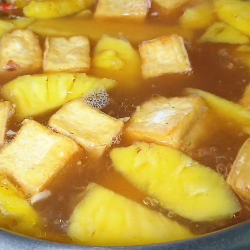 Bước 4 Cho bông súng vào Canh chua bông súng