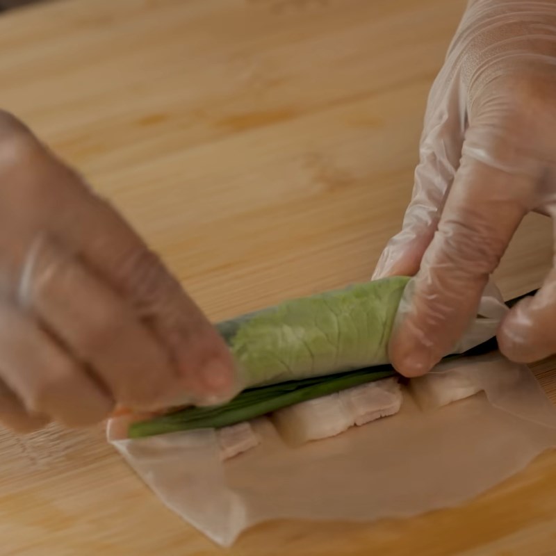 Bước 5 Cuốn gỏi cuốn tôm thịt rau sống Gỏi cuốn mắm nêm