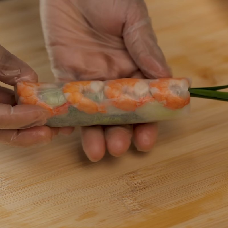 Bước 5 Cuốn gỏi cuốn tôm thịt rau sống Gỏi cuốn mắm nêm