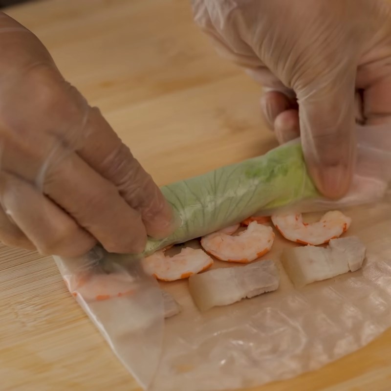 Bước 5 Cuốn gỏi cuốn tôm thịt rau sống Gỏi cuốn mắm nêm