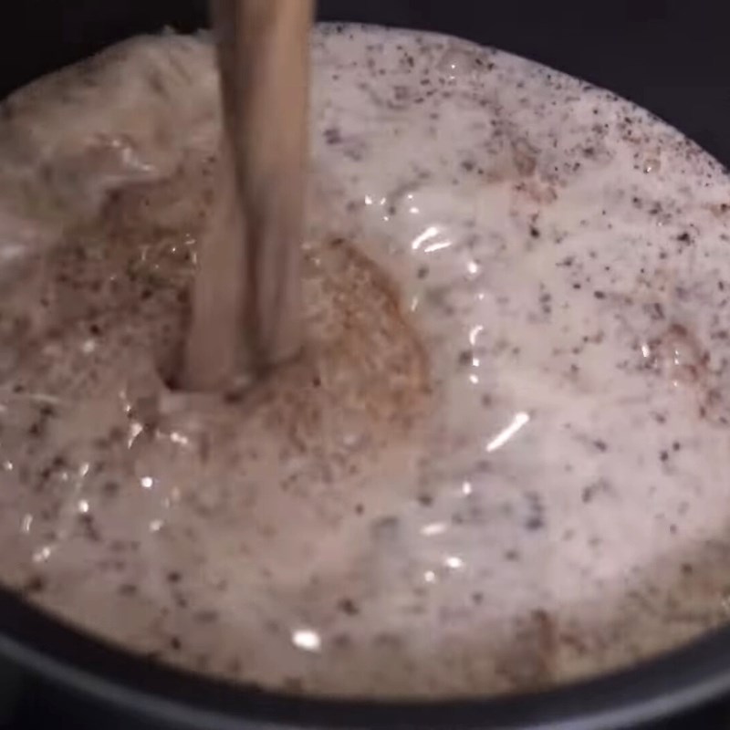 Bước 2 Đun hỗn hợp socola Thạch socola