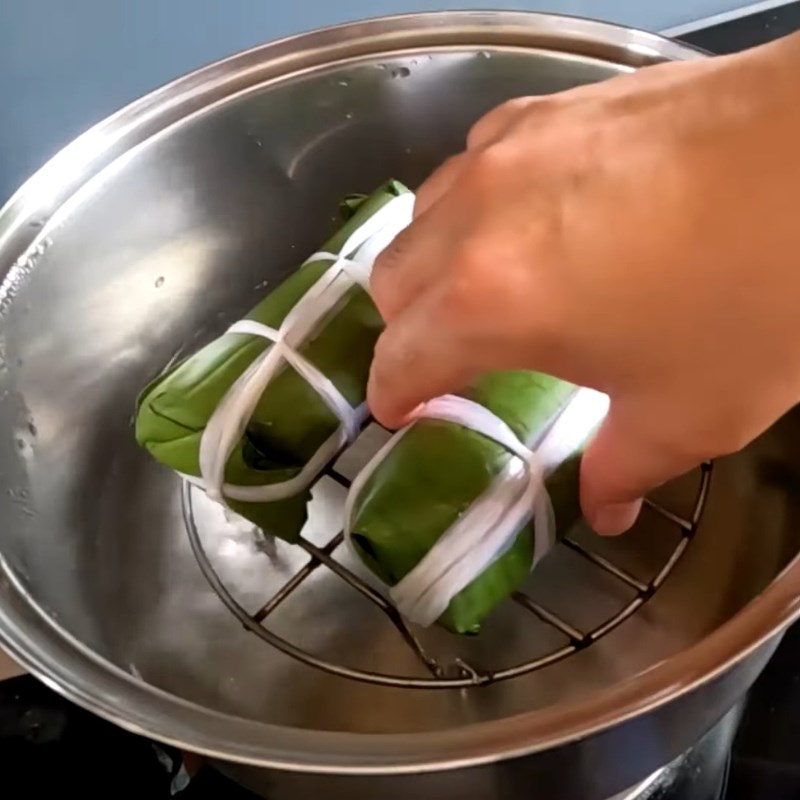 Bước 5 Hấp chả lụa chay Chả lụa chay từ bột mì