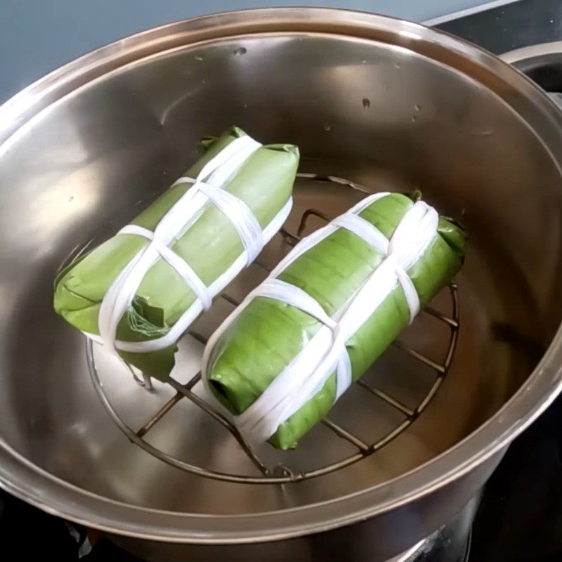 Bước 5 Hấp chả lụa chay Chả lụa chay từ bột mì