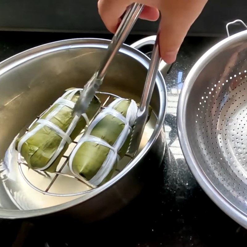 Bước 5 Hấp chả lụa chay Chả lụa chay từ bột mì
