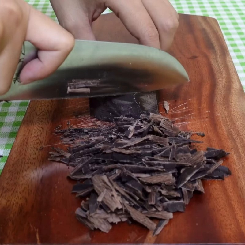 Bước 1 Hòa tan hỗn hợp Thạch socola