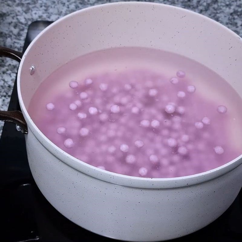 Bước 3 Làm trân châu khoai môn Trà sữa khoai môn tươi