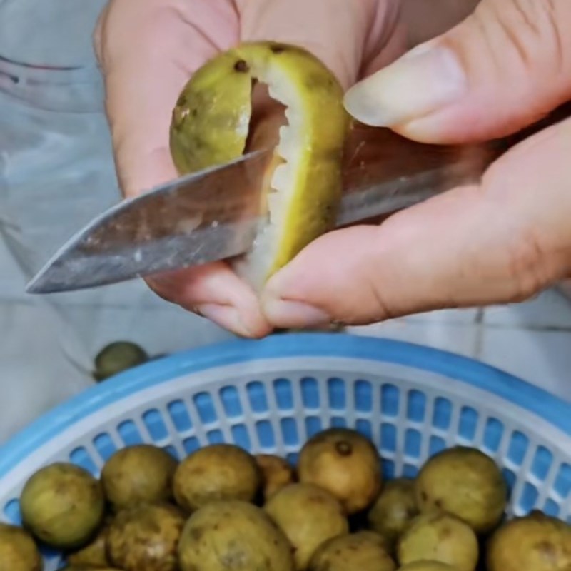 Bước 3 Ngâm sấu Sấu chín ngâm đường