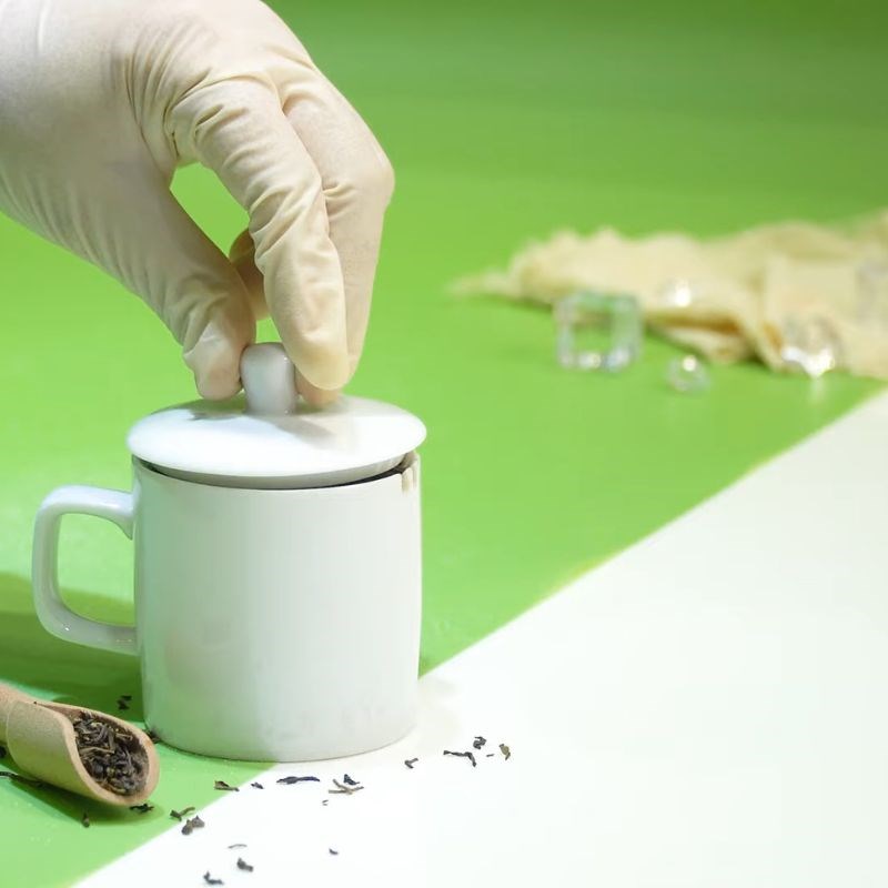 Bước 1 Pha cốt trà xanh Lục trà sữa