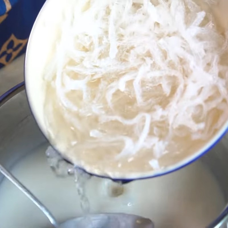Bước 3 Pha rau câu Rau câu sợi giòn