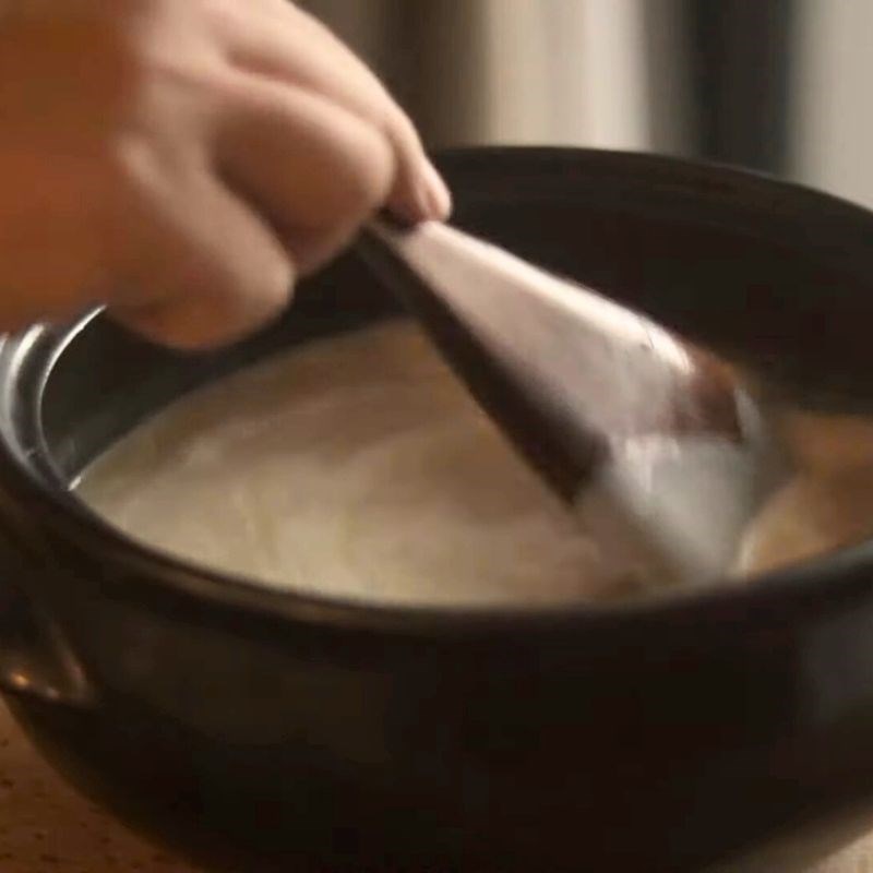 Bước 3 Pha sữa và men Sữa chua chay